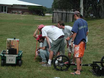 Ground penetrating radar at Ft. Fisher, NC