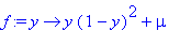 f := proc (y) options operator, arrow; y*(1-y)^2+mu end proc