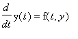 diff(y(t),t) = f(t,y)