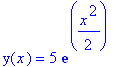 y(x) = 5*exp(1/2*x^2)