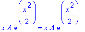 x*A*exp(1/2*x^2) = x*A*exp(1/2*x^2)