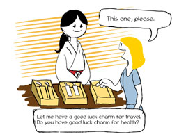 buying omamori charms