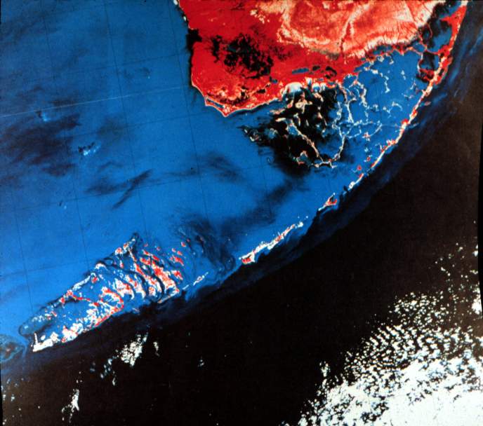 Satellite image of the Florida Keys