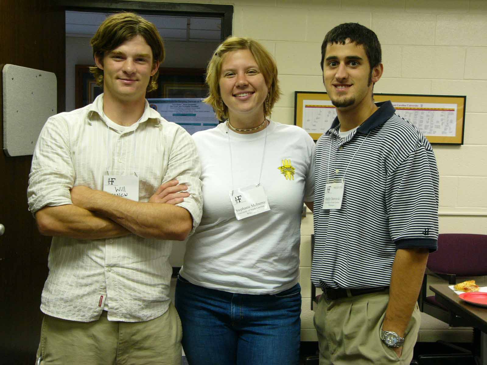 Andy, Stephanie, and Will at the AFS Student Colloquium 2005