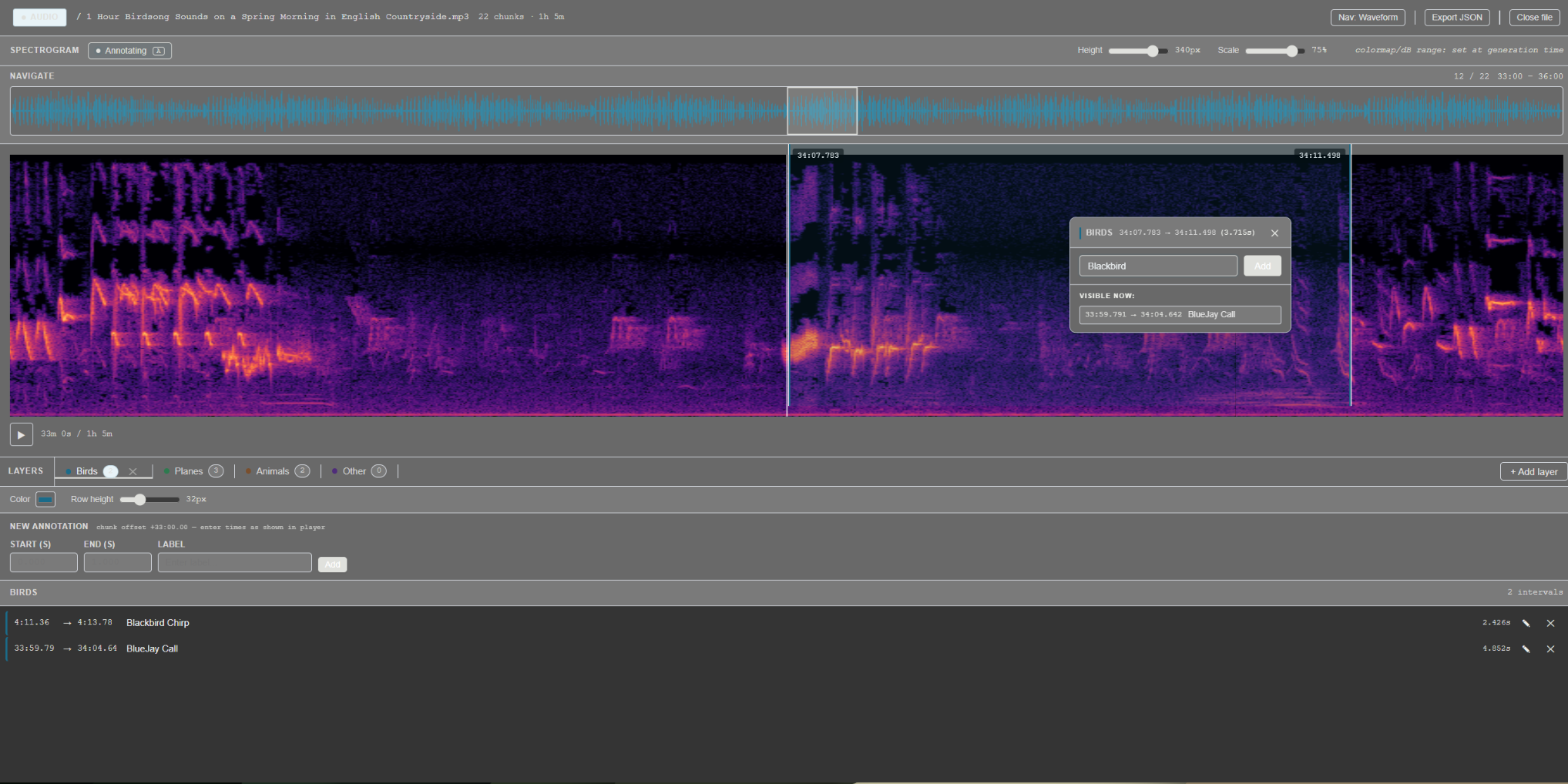 SPECTRA prototype screenshot