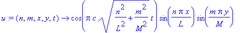 u := proc (n, m, x, y, t) options operator, arrow; ...