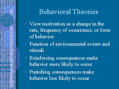 Behavioral Theories