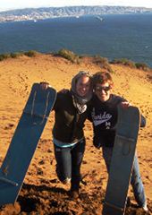 Students Sand Boarding