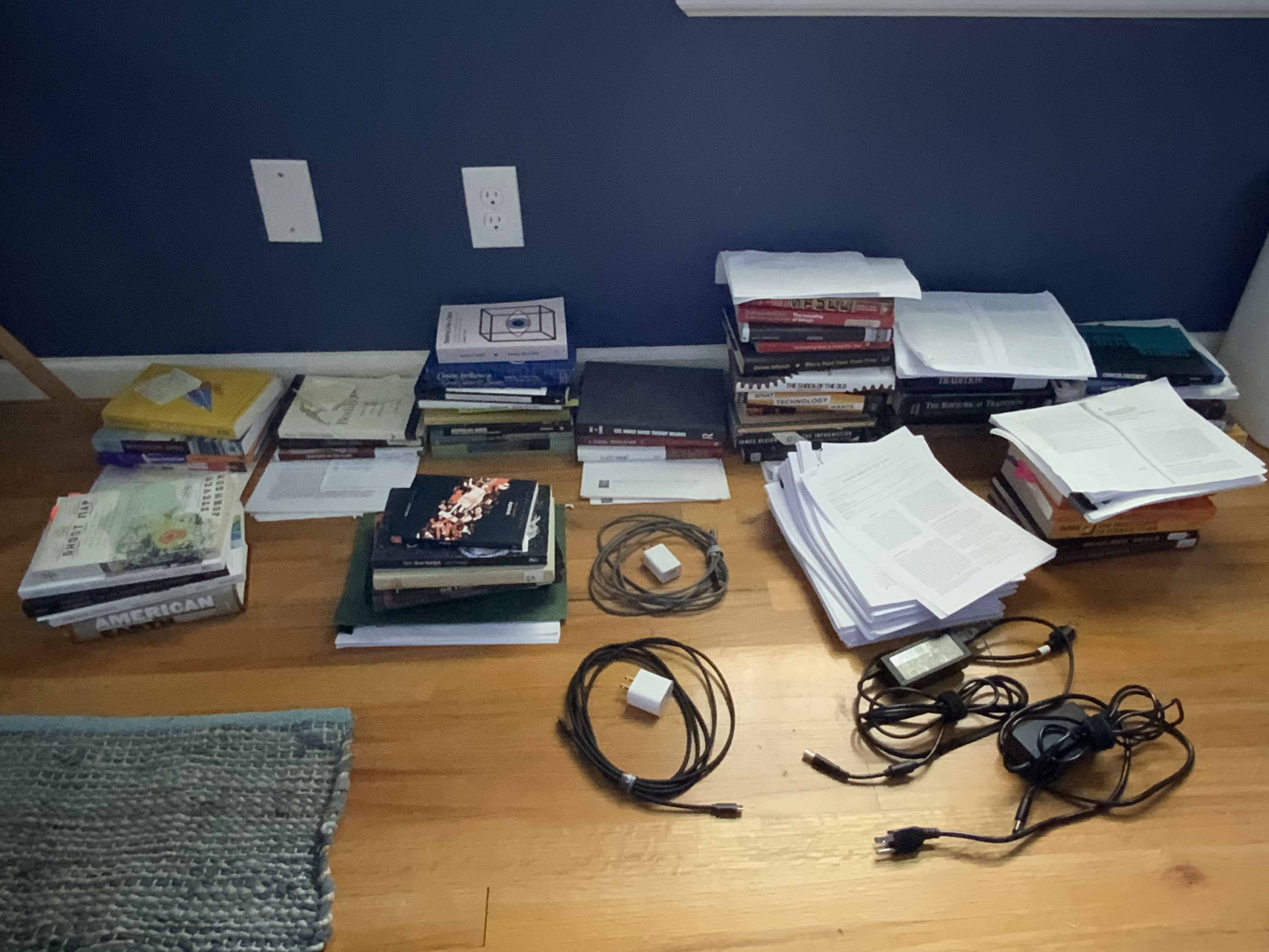 The corner of the author's home office